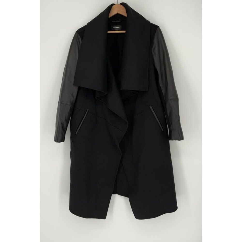 Mackage Vane Draped Wool Lamb Leather Jacket